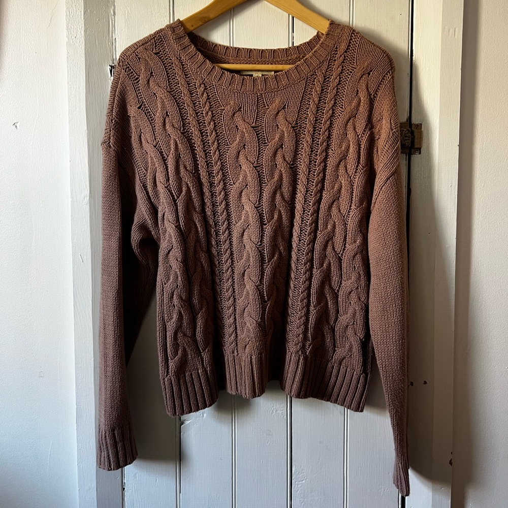 Pacsun Mauve Cableknit Sweater